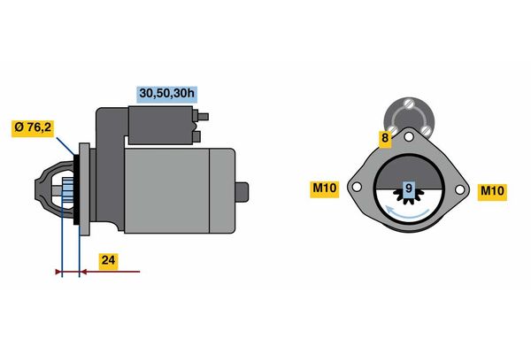 Bosch 0986022880 Starter - 2