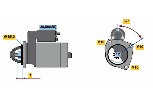 Bosch 0986022910 Starter - 2