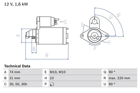 Bosch 0986022930 Starter - 1