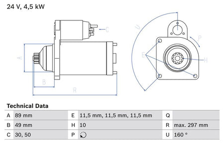 Bosch 0986022940 Starter - 1