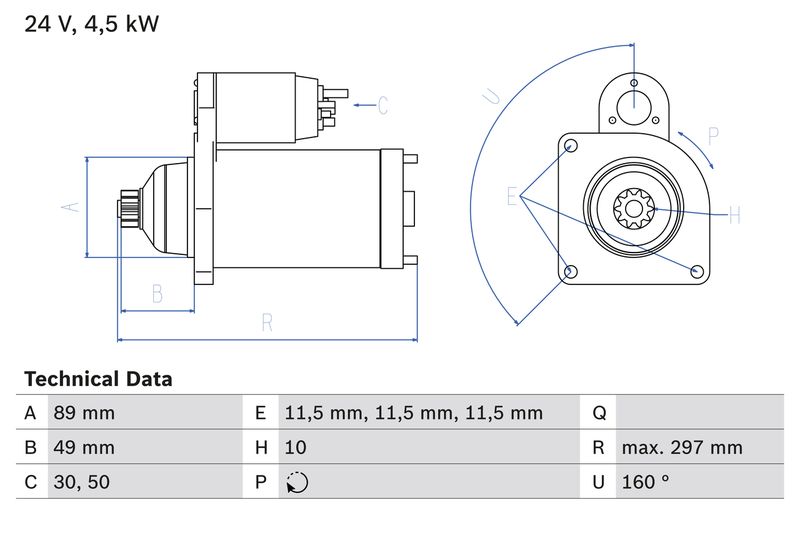 Bosch 0986022940 Starter - 1