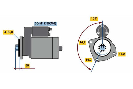 Bosch 0986022980 Starter - 1