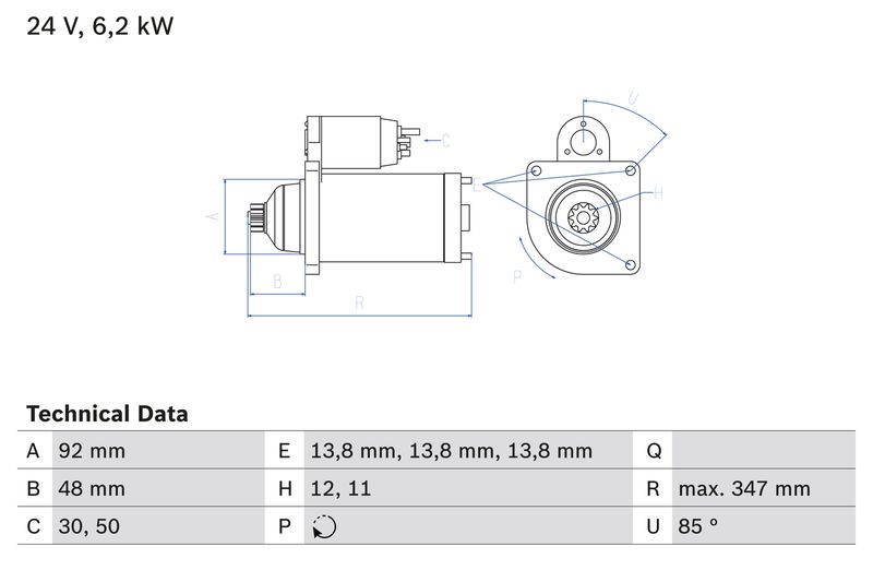 Bosch 0986022980 Starter - 2