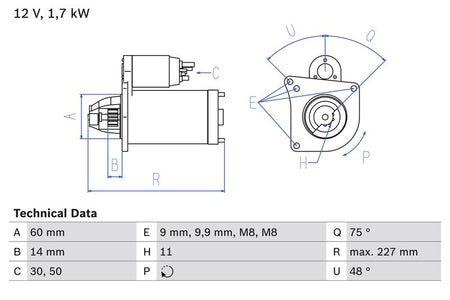 Bosch 0986023050 Starter - 1