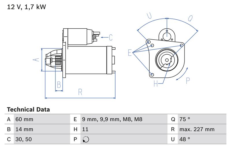 Bosch 0986023050 Starter - 1
