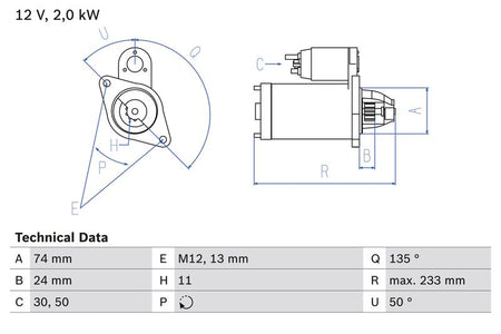 Bosch 0986023240 Starter - 1
