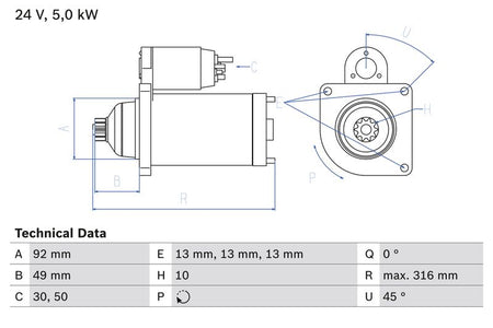 Bosch 0986023430 Starter - 1