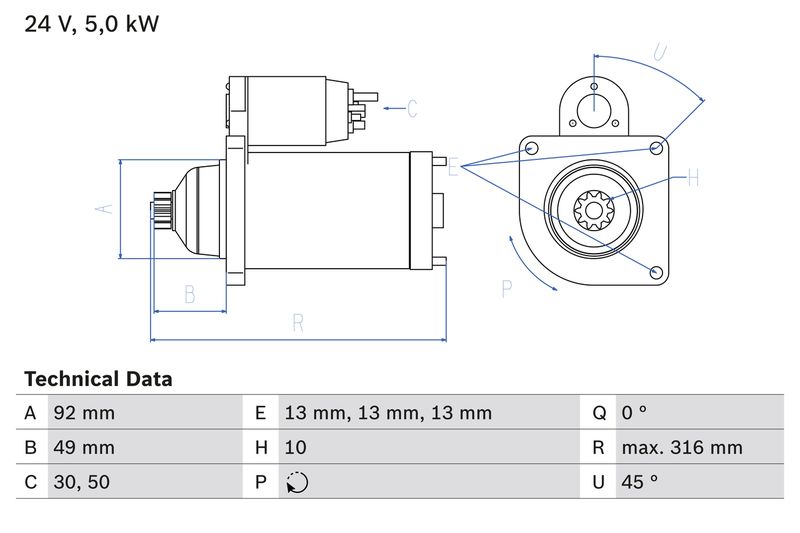 Bosch 0986023430 Starter - 1