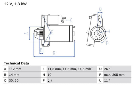 Bosch 0986023480 Starter - 1