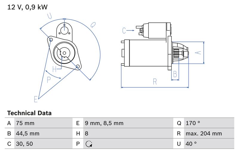 Bosch 0986023520 Starter - 1
