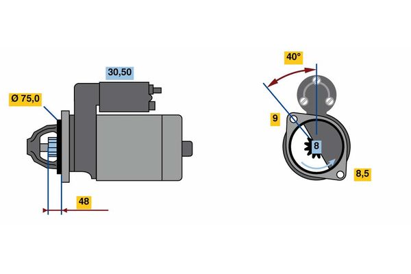 Bosch 0986023520 Starter - 2
