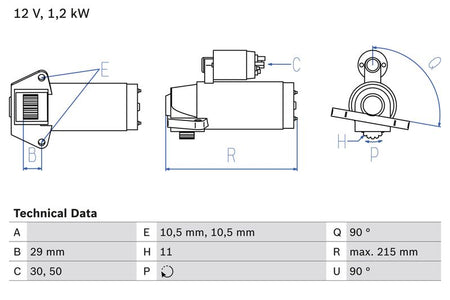 Bosch 0986023570 Starter - 1