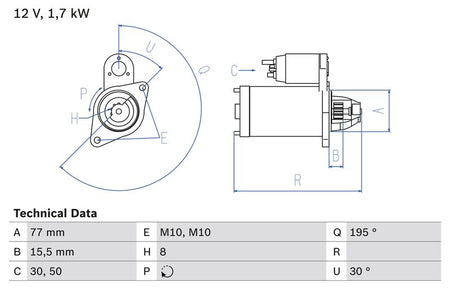 Bosch 0986023600 Starter - 1