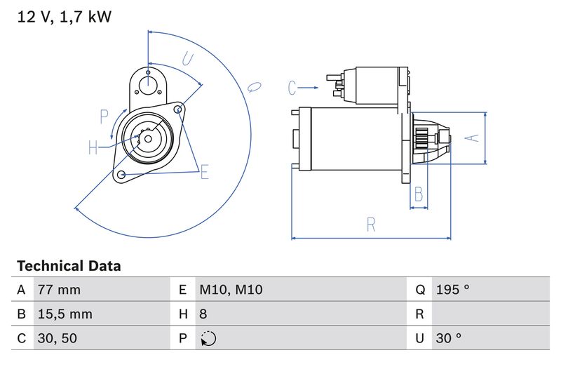 Bosch 0986023600 Starter - 1