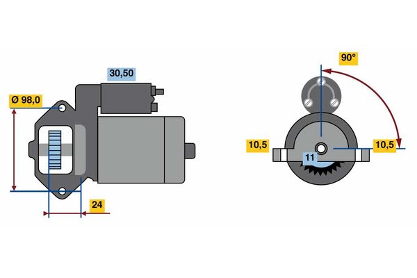 Bosch 0986023610 Starter - 2