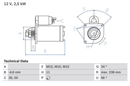Bosch 0986023850 Starter - 1