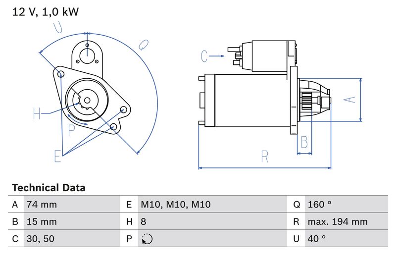 Bosch 0986023920 Starter - 1