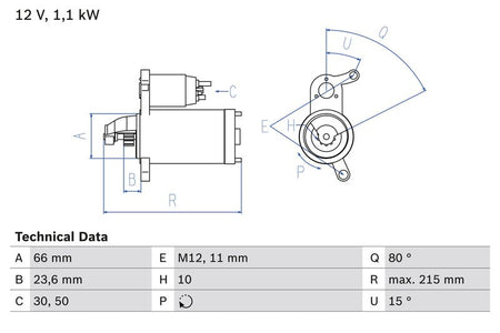 Bosch 0986024010 Starter - 1