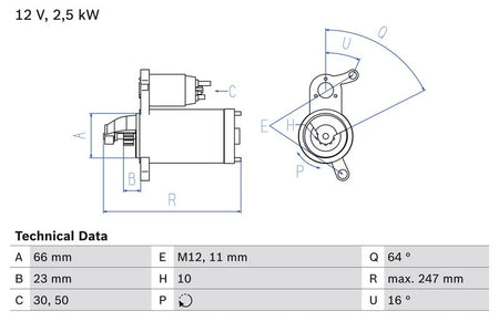 Bosch 0986024040 Starter - 1