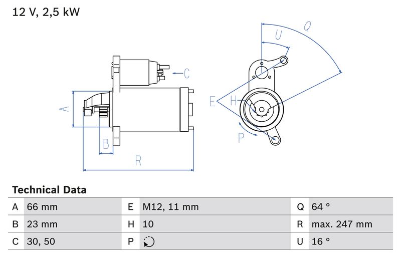 Bosch 0986024040 Starter - 1