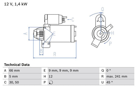 Bosch 0986024980 Starter - 1