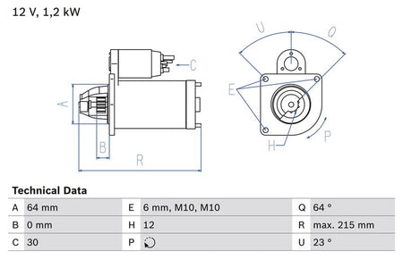 Bosch 0986025180 Starter - 1