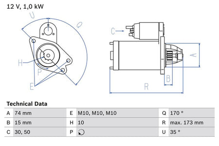Bosch 0986025290 Starter - 1