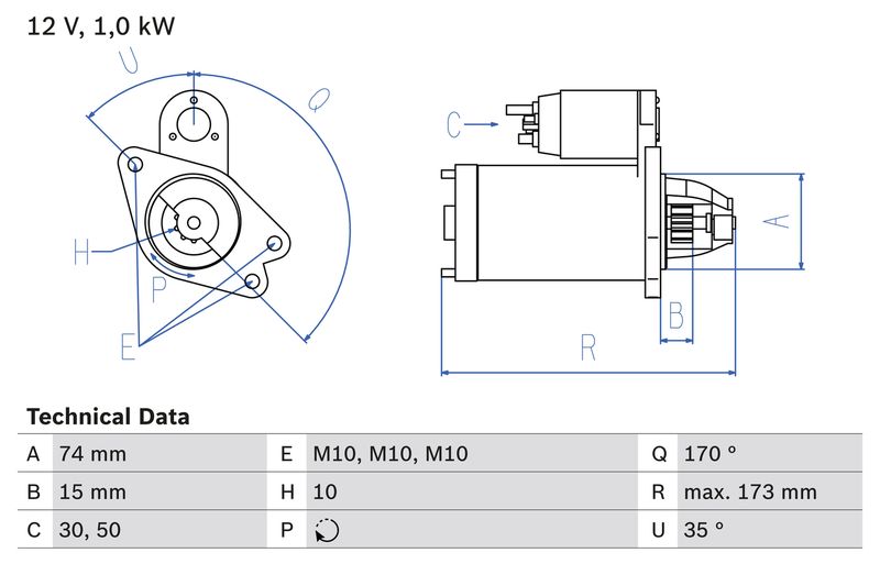 Bosch 0986025290 Starter - 1