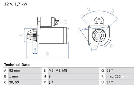 Bosch 0986025380 Starter - 1