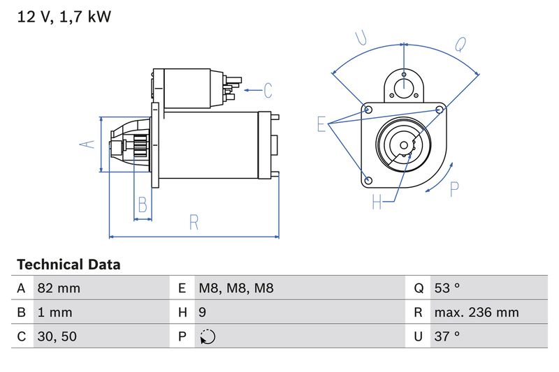 Bosch 0986025380 Starter - 1