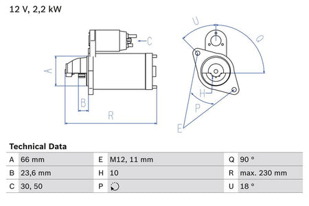 Bosch 0986025400 Starter - 1