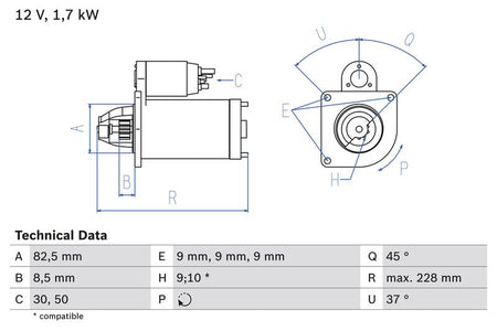 Bosch 0986025660 Starter - 1