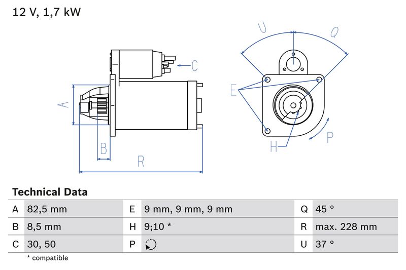 Bosch 0986025660 Starter - 1