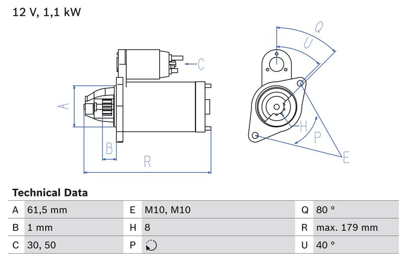 Bosch 0986025770 Starter - 1