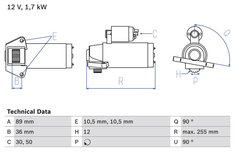 Bosch 0986025830 Starter - 1