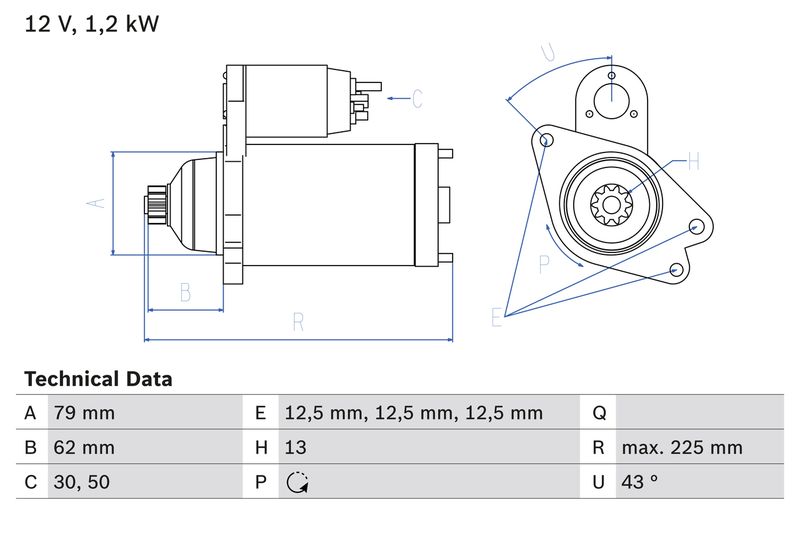 Bosch 0986025870 Starter - 1