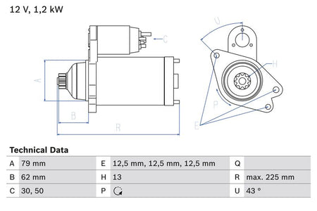 Bosch 0986025870 Starter - 1