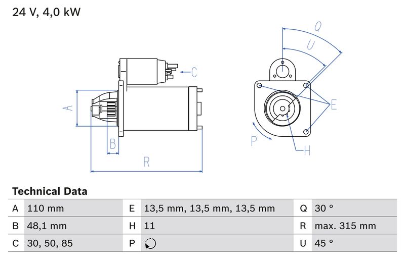 Bosch 0986025890 Starter - 1