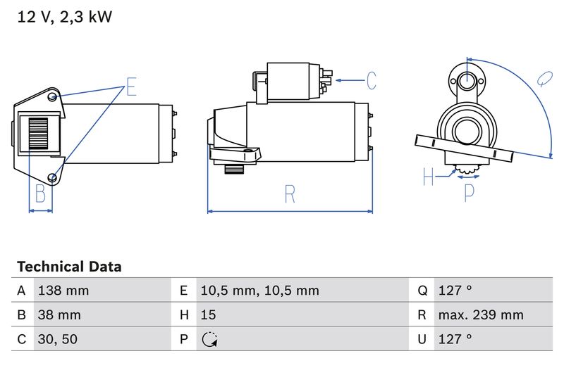 Bosch 0986025950 Starter - 1