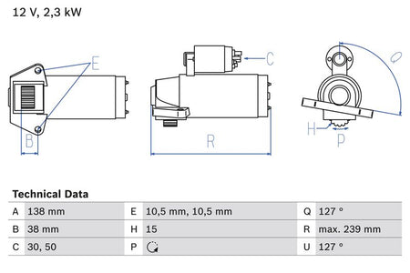 Bosch 0986025950 Starter - 1