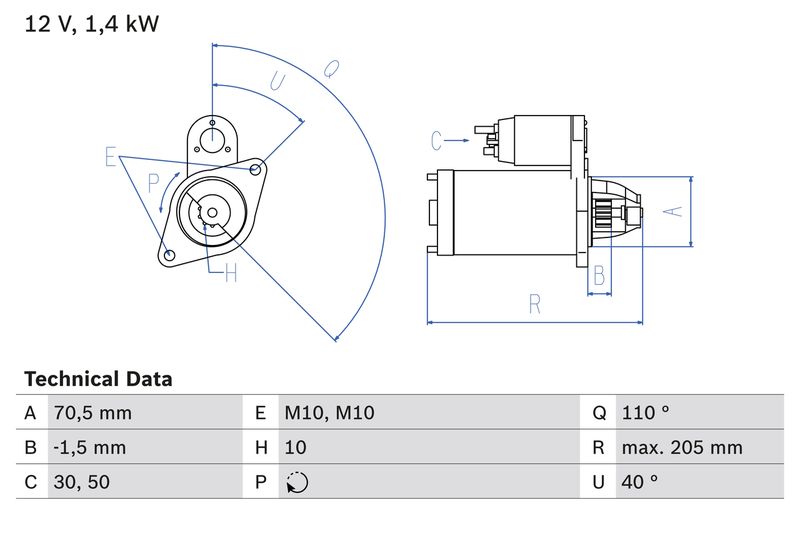 Bosch 0986025960 Starter - 1