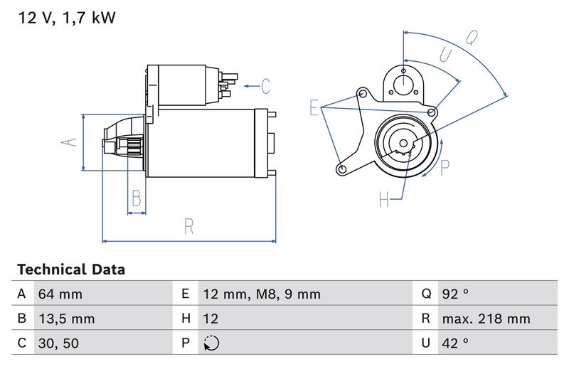 Bosch 0986026280 Starter - 1