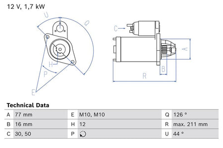 Bosch 0986026290 Starter - 1
