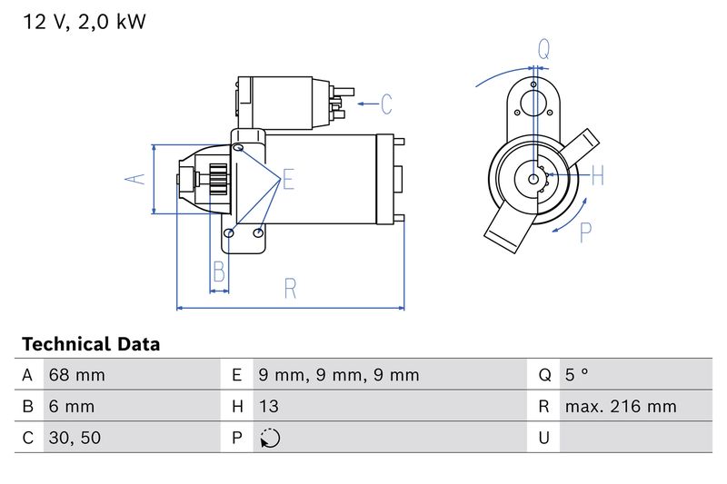 Bosch 0986026320 Starter - 1