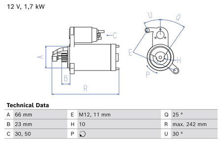 Bosch 0986026660 Starter - 1