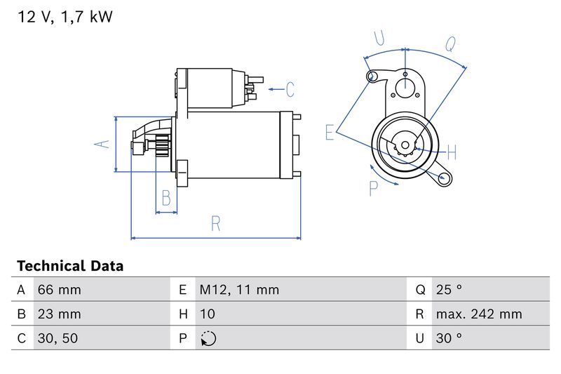 Bosch 0986026660 Starter - 1