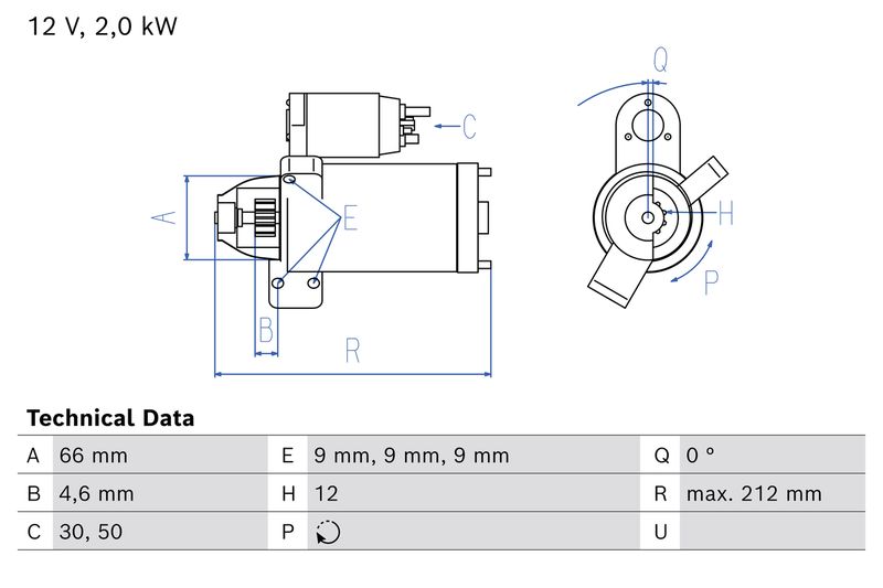 Bosch 0986026810 Starter - 1