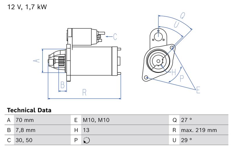 Bosch 0986026860 Starter - 1