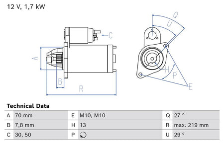 Bosch 0986026860 Starter - 1