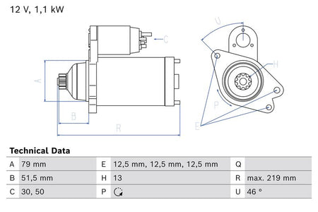 Bosch 0986026870 Starter - 1